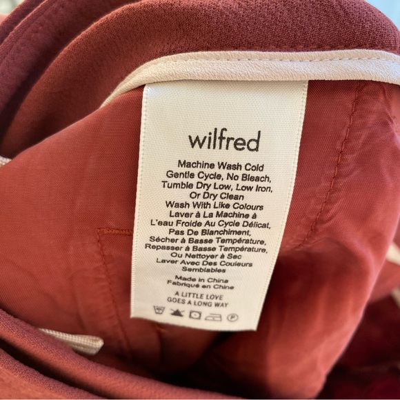 Aritzia Wilfred Tie Front Pant in Rustique High Rise Cropped Sz 6 - Picture 5 of 6